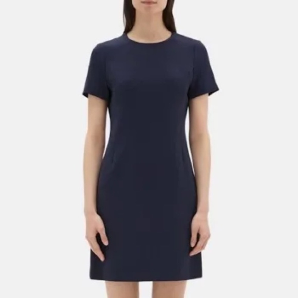 Theory Jatinn Wool Dress - Nocturne Navy - Size 4
